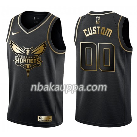 Charlotte Hornets Custom Nike Musta Golden Edition Pelipaidat Swingman - Miesten